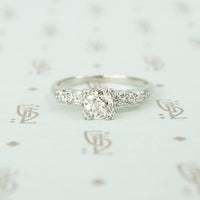 1940's platinum classic oec diamond engagement ring