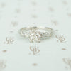 1940's platinum classic oec diamond engagement ring
