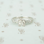 1940's platinum classic oec diamond engagement ring