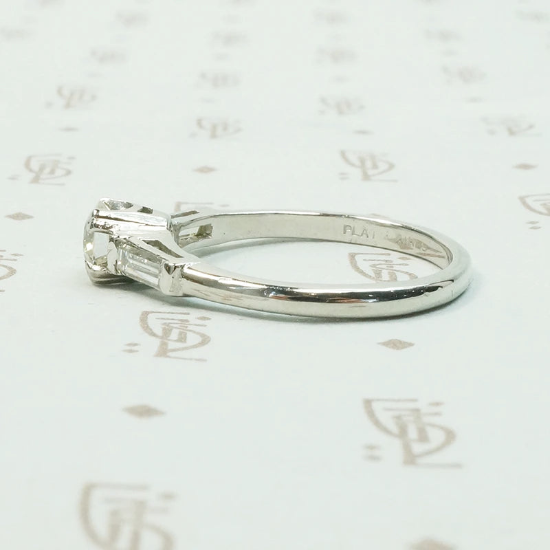 Practical Beauty a Platinum Diamond and Baguette Ring
