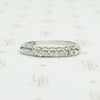 7 diamond platinum classic 1940's wedding band