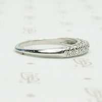 Platinum Vintage Diamond Wedding Band