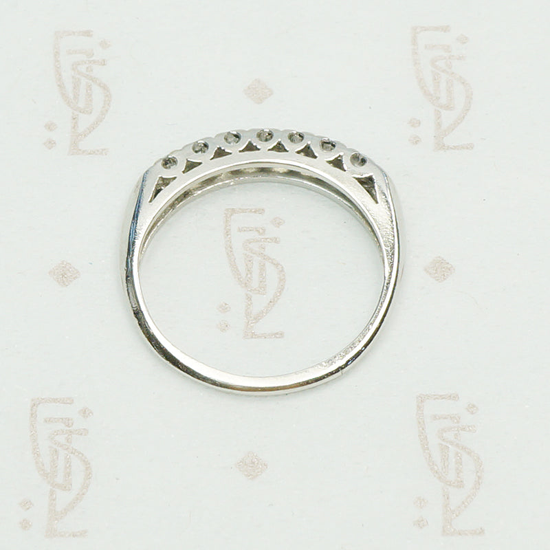 Platinum Vintage Diamond Wedding Band