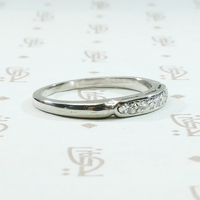 Five Diamond 1930s Wedding Band in Platinum