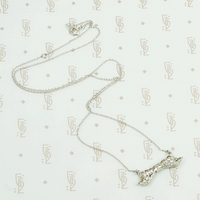 Edwardian Pavé Diamond Bow Necklace