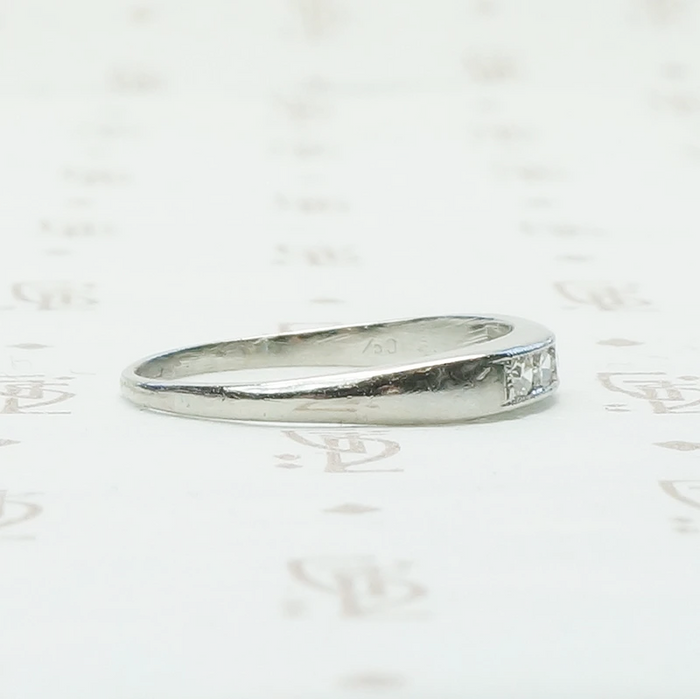 Vintage Channel Set Diamond Platinum Band