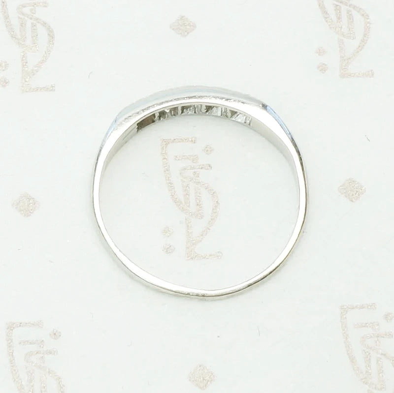 Vintage Channel Set Diamond Platinum Band
