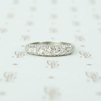 .35tcw platinum diamond band 1940's