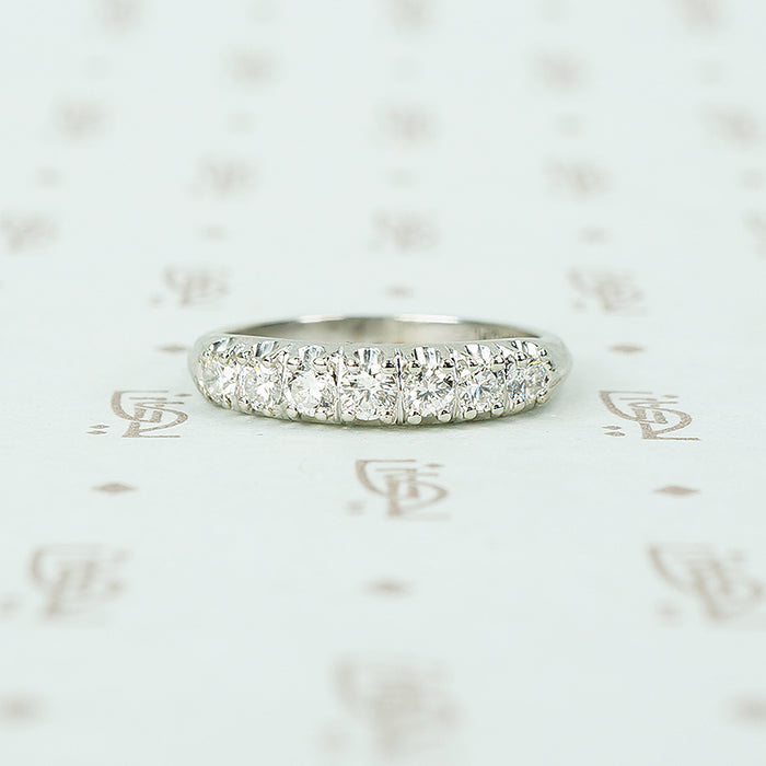 .35tcw platinum diamond band 1940's