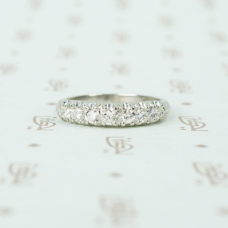 .35tcw platinum diamond band 1940's