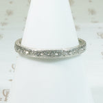 Arrows and Flowers a Platinum Deco Diamond Band