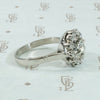 Vintage Platinum Halo Diamond Ring