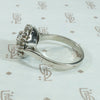 Vintage Platinum Halo Diamond Ring