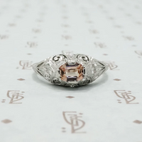 edwardian platinum filigree diamond ring