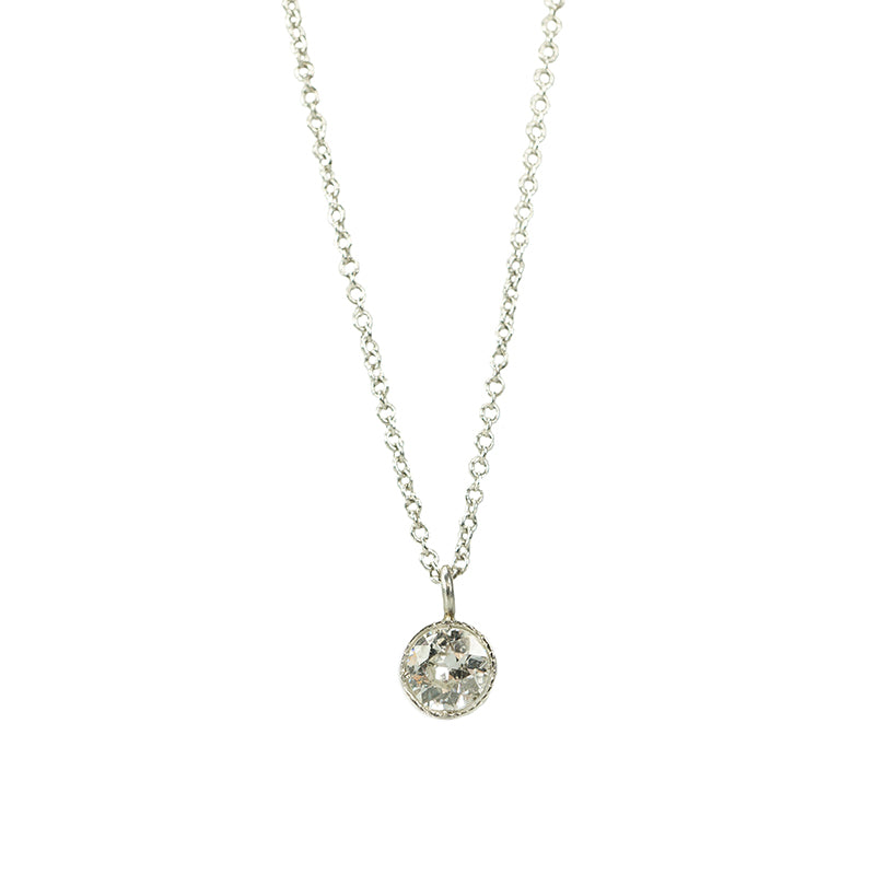 Orbit OEC Platinum Diamond Pendant - Gem Set Love