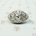 Edwardian Platinum Diamond Bombé Beauty