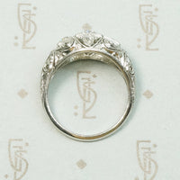 Edwardian Platinum Diamond Bombé Beauty