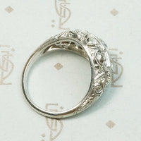 Edwardian Platinum Diamond Bombé Beauty