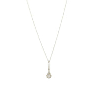 Stunning Platinum and Diamond Edwardian Drop Pendant