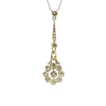 Stunning Platinum and Diamond Edwardian Drop Pendant
