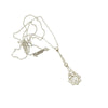 Stunning Platinum and Diamond Edwardian Drop Pendant