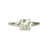The Perfect Platinum Vintage Solitaire - Gem Set Love