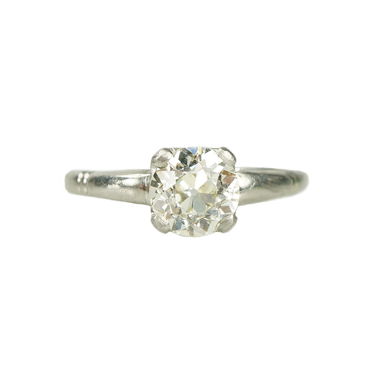 The Perfect Platinum Vintage Solitaire - Gem Set Love