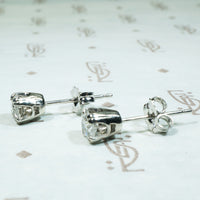 Old Mine Cut Diamond Platinum Studs