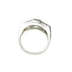 Impressive Platinum Diamond Retro Ring - Gem Set Love