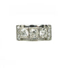 Impressive Platinum Diamond Retro Ring - Gem Set Love