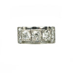 Impressive Platinum Diamond Retro Ring - Gem Set Love
