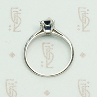 Square Cut Sapphire Solitaire in Platinum