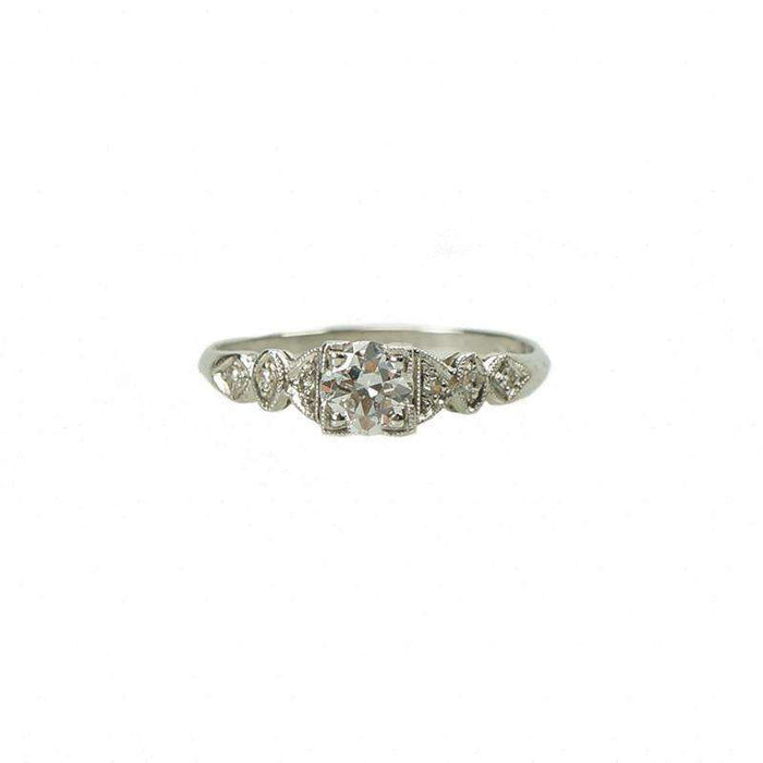 Platinum and Diamond Vintage Engagement ring