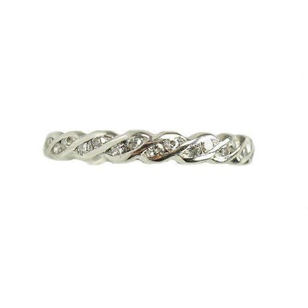 Vintage Platinum and Diamond Eternity Band