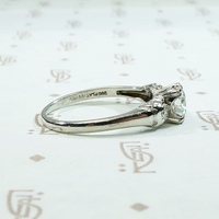 Timeless Transitional Cut Diamond Platinum Engagement Ring