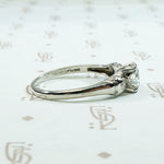 Timeless Transitional Cut Diamond Platinum Engagement Ring