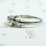 Timeless Transitional Cut Diamond Platinum Engagement Ring