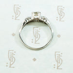 Timeless Transitional Cut Diamond Platinum Engagement Ring