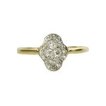 Old European Diamond Cluster Vintage Engagement Ring - Gem Set Love
