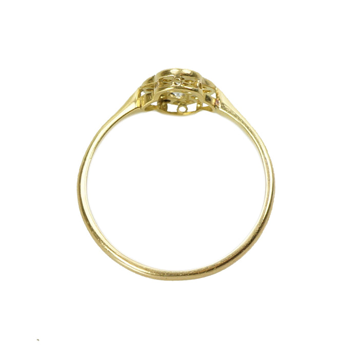 Old European Diamond Cluster Vintage Engagement Ring - Gem Set Love