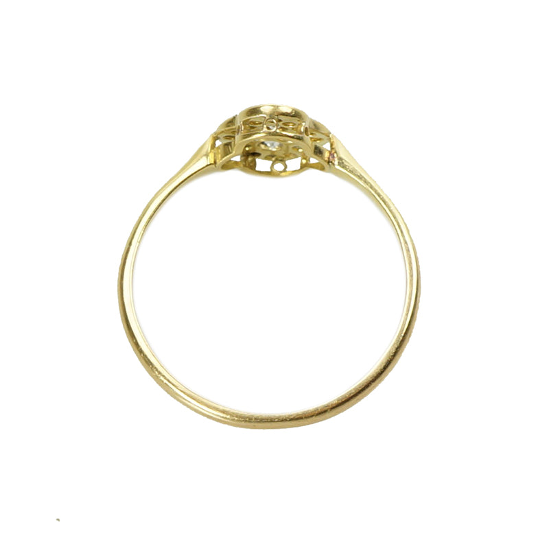 Old European Diamond Cluster Vintage Engagement Ring - Gem Set Love