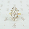 lacy platinum on 18k rosecut diamond ring