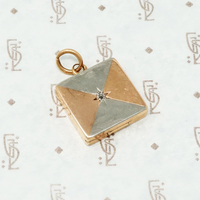 platinum rose gold and diamond locket