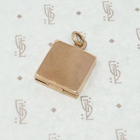 platinum rose gold and diamond locket back