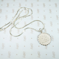 plus qu'hier French Love token medallion in sterling silver I love you more today than yesterday but not as much as tomorrow