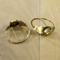 Poissarde 18k Gold Earrings Garnet and Pearl