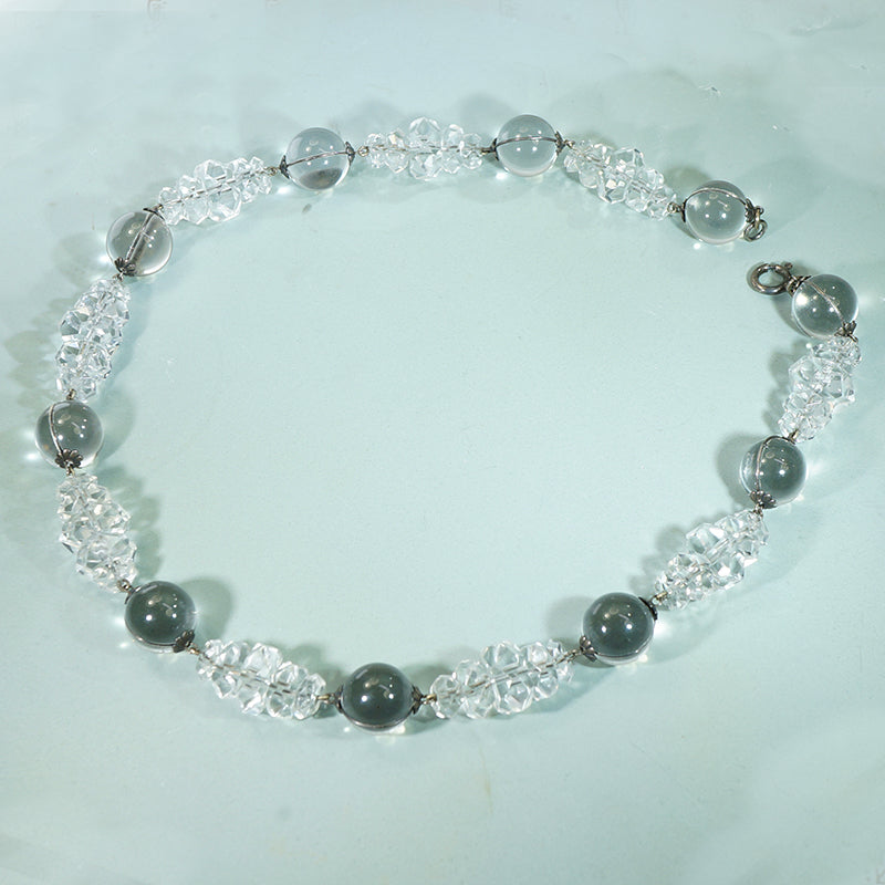 Extra Special Pools of Light and Rock Crystal Deco Necklace