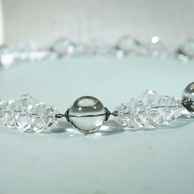Extra Special Pools of Light and Rock Crystal Deco Necklace