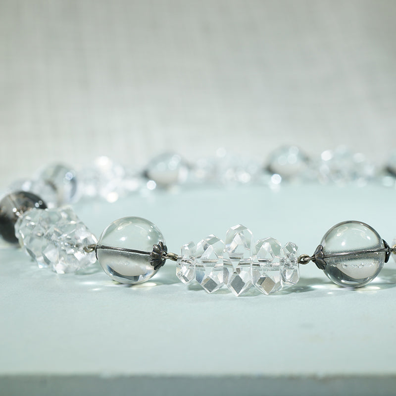 Extra Special Pools of Light and Rock Crystal Deco Necklace