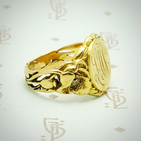 Art Nouveau Poppy Signet Ring